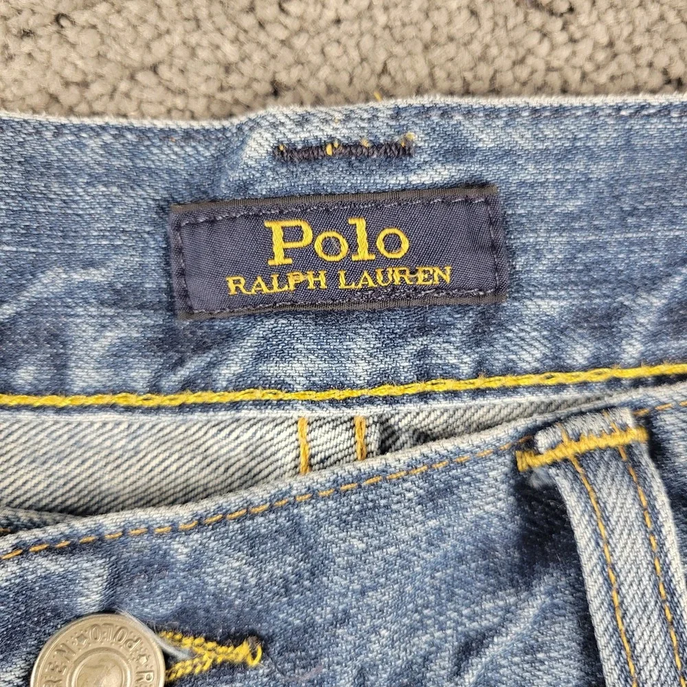 Polo Ralph Lauren Jeans Mens 34x32 Blue Hampton Relaxed Straight Leg Preppy